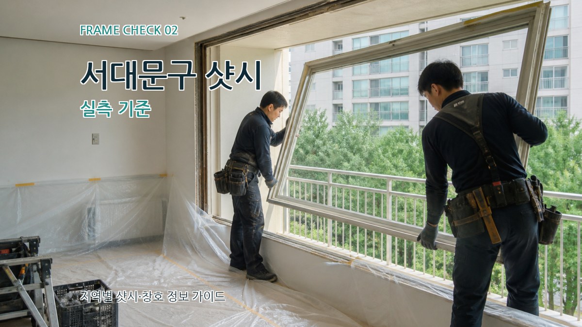 서대문구 샷시 실측 기준
