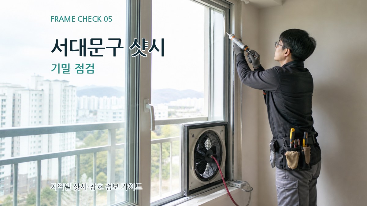 서대문구 샷시 기밀 점검