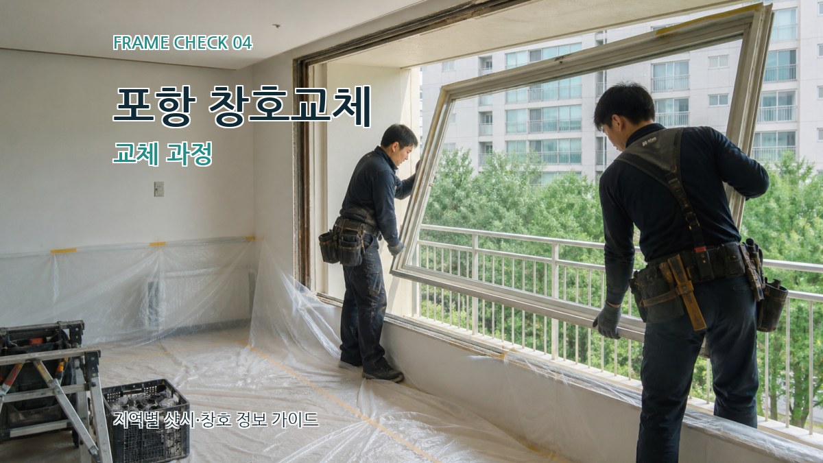 포항 창호교체 교체 과정