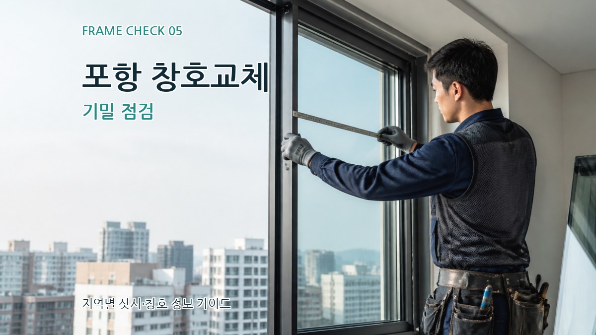 포항 창호교체 기밀 점검