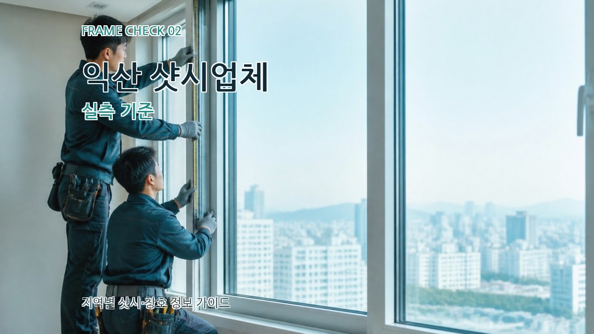 익산 샷시업체 실측 기준