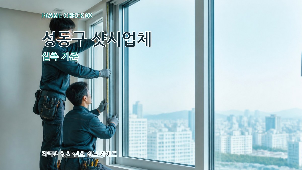 성동구 샷시업체 실측 기준