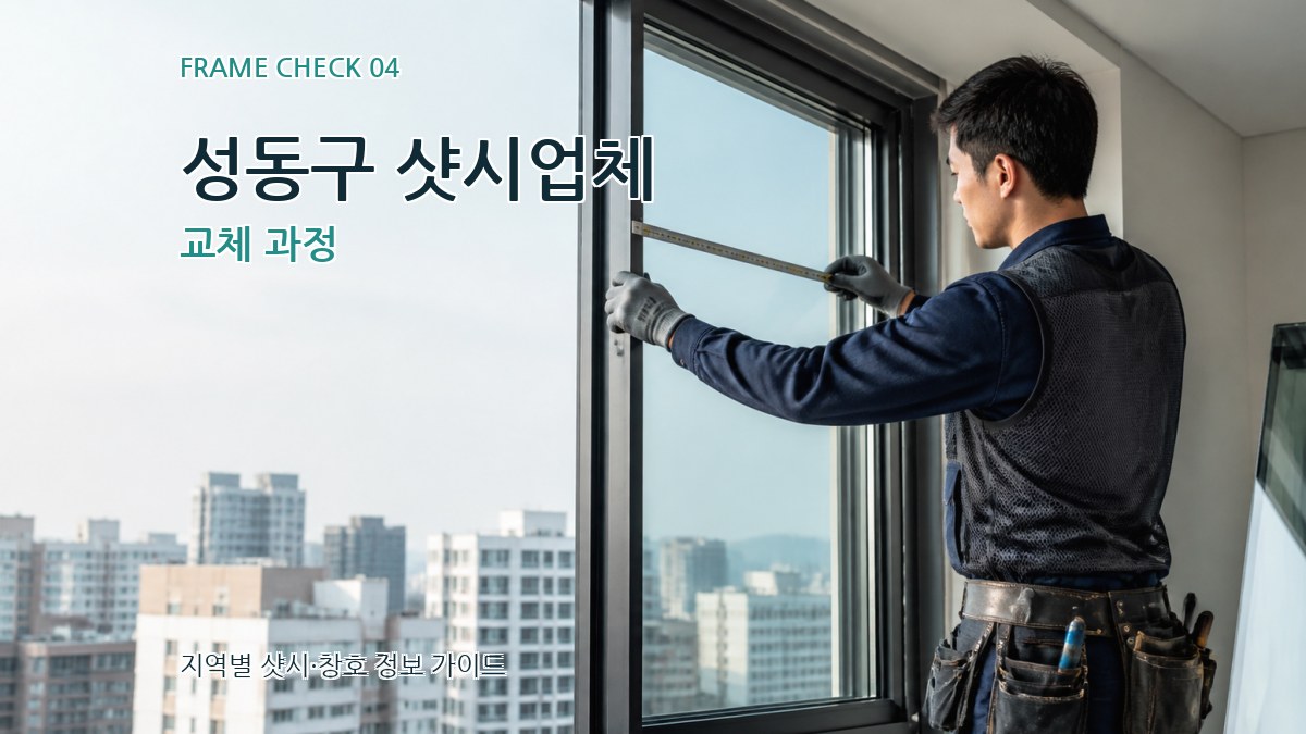 성동구 샷시업체 교체 과정