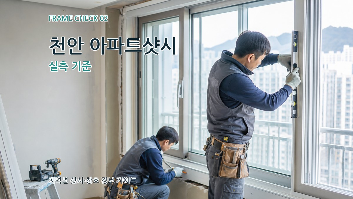 천안 아파트샷시 실측 기준