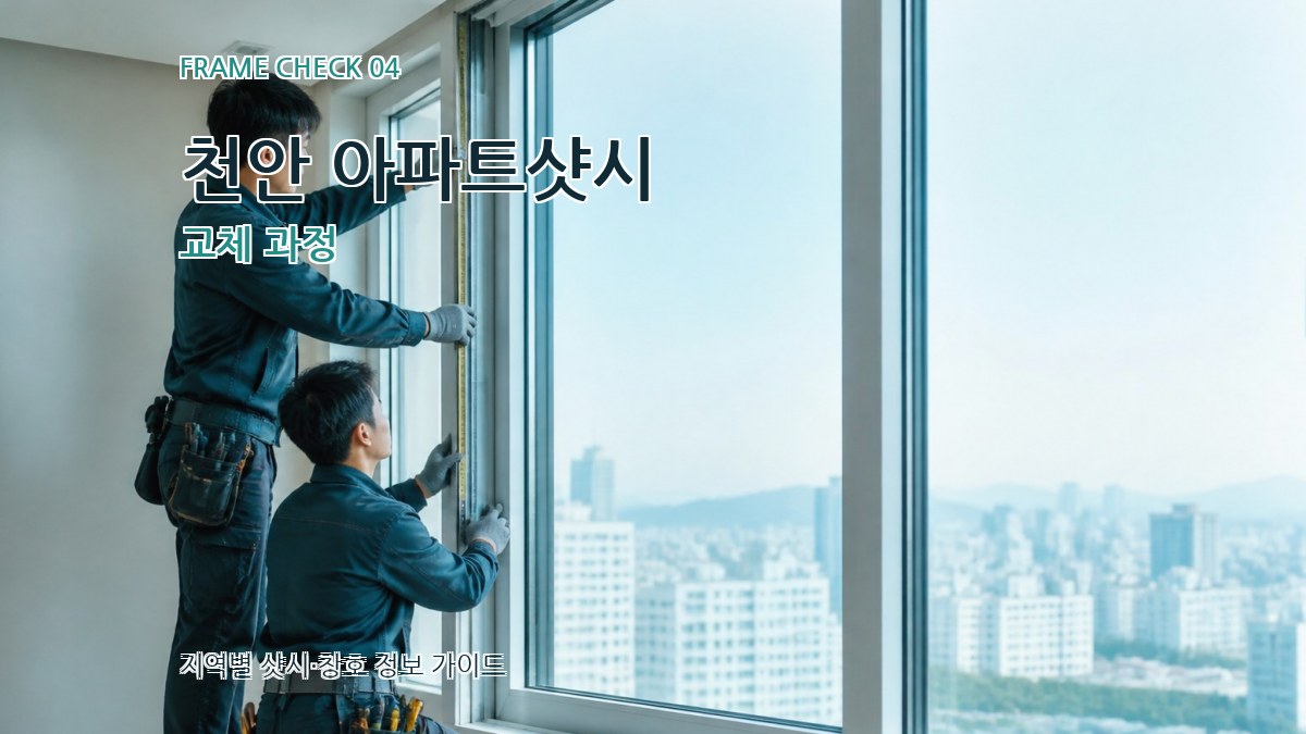 천안 아파트샷시 교체 과정