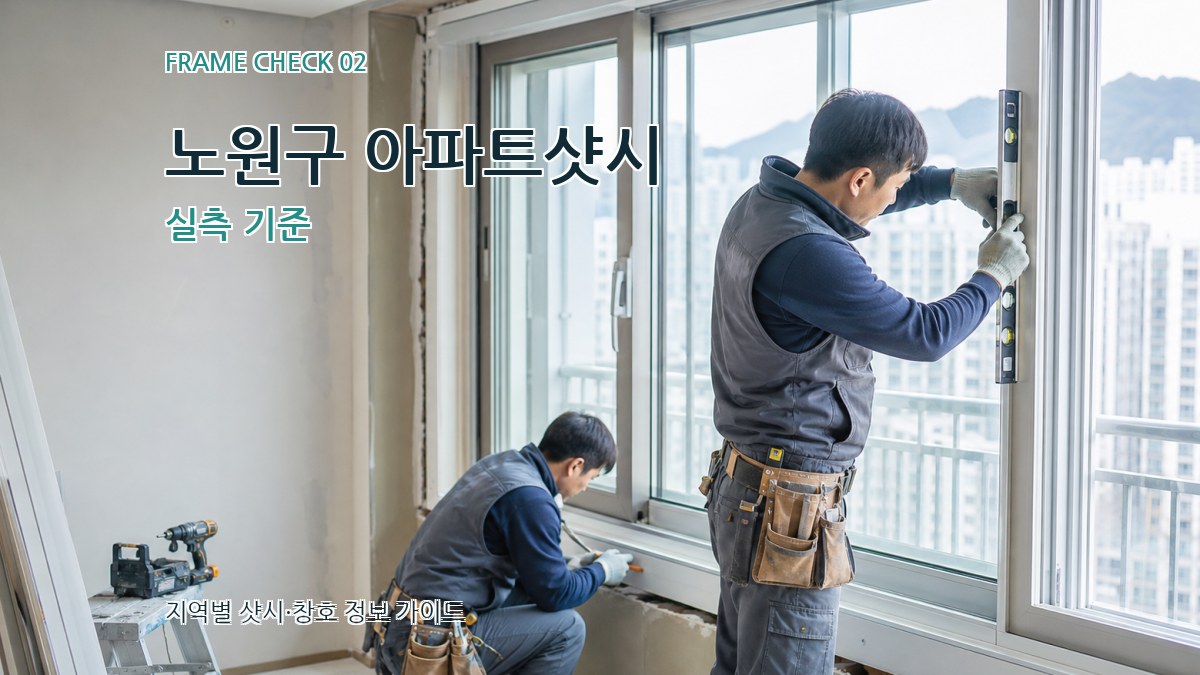 노원구 아파트샷시 실측 기준
