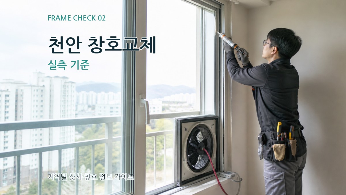 천안 창호교체 실측 기준