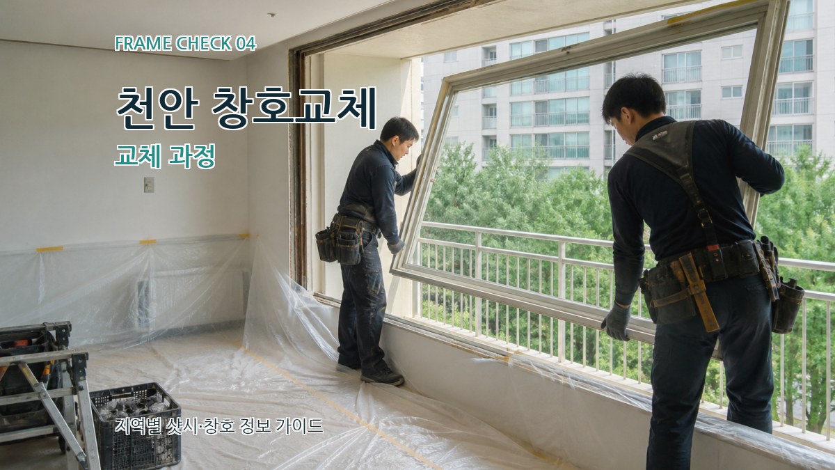 천안 창호교체 교체 과정