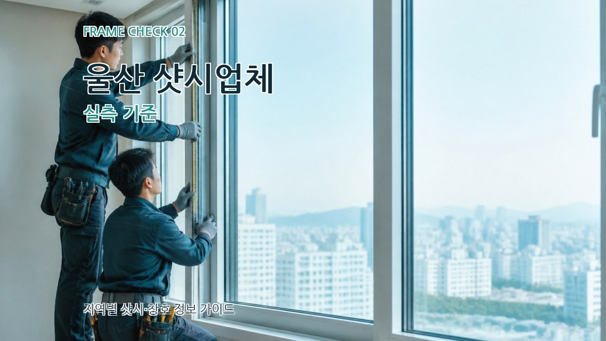 울산 샷시업체 실측 기준