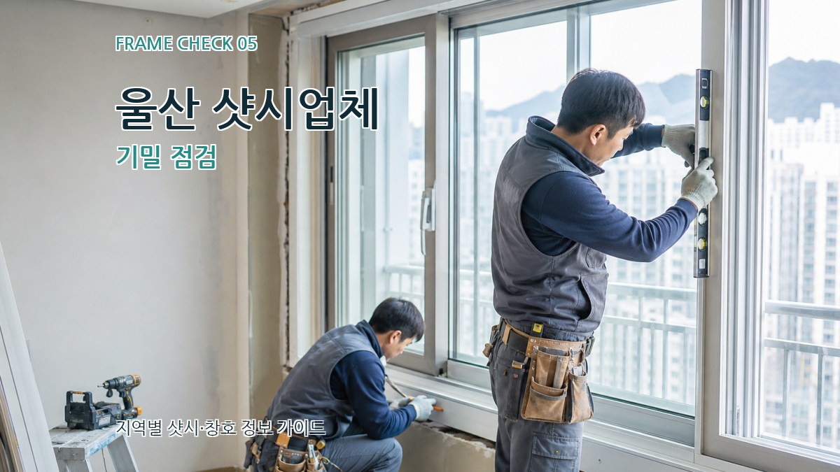 울산 샷시업체 기밀 점검
