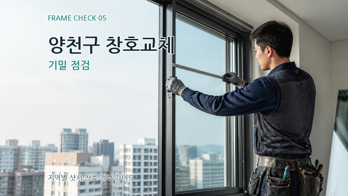 양천구 창호교체 기밀 점검