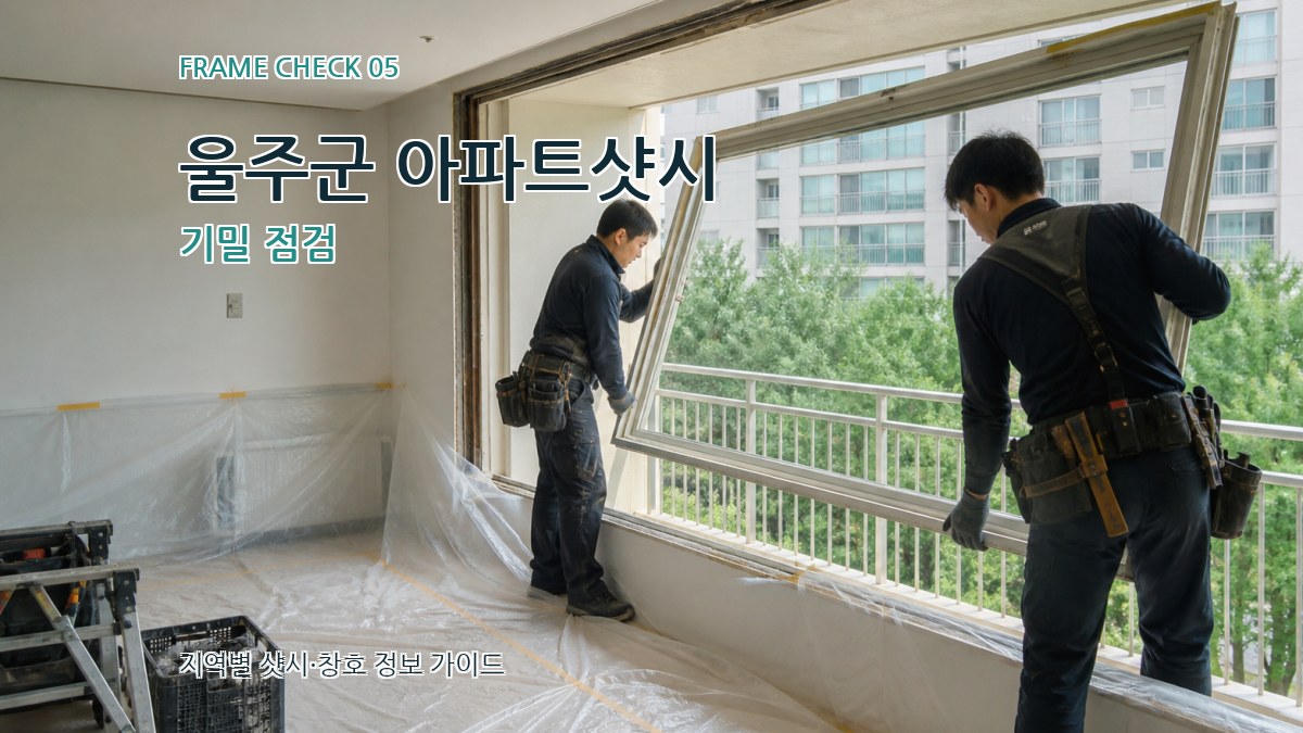 울주군 아파트샷시 기밀 점검