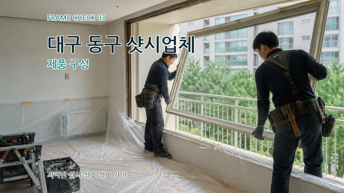 대구 동구 샷시업체 제품 구성