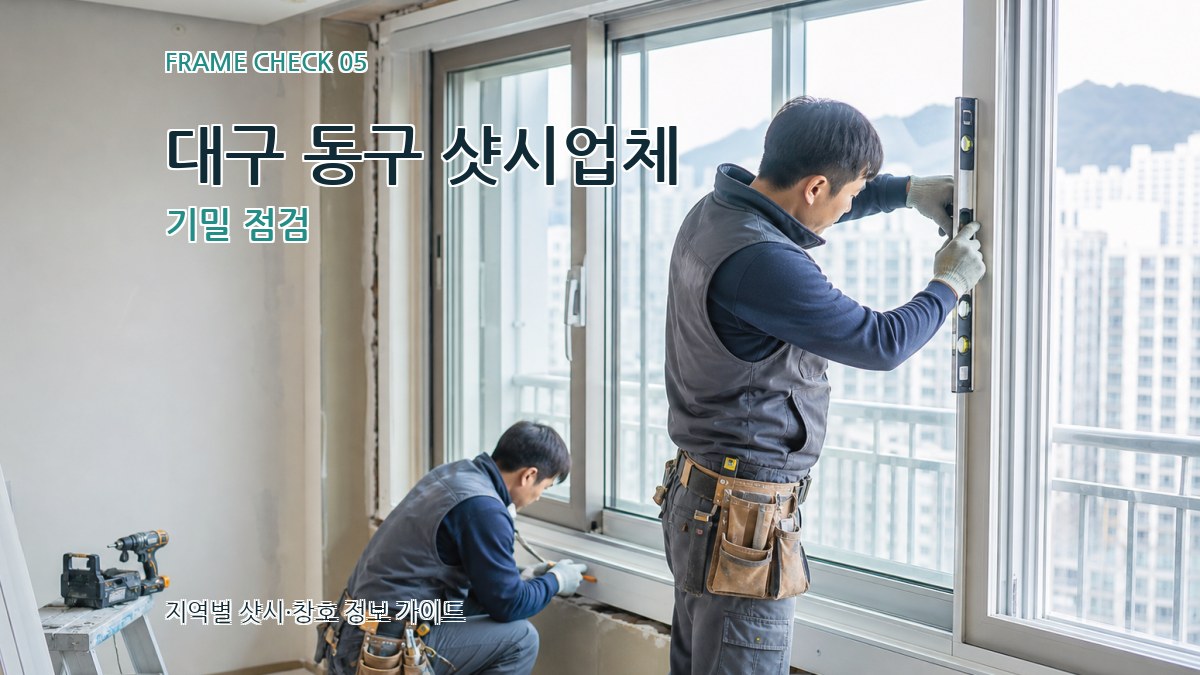 대구 동구 샷시업체 기밀 점검