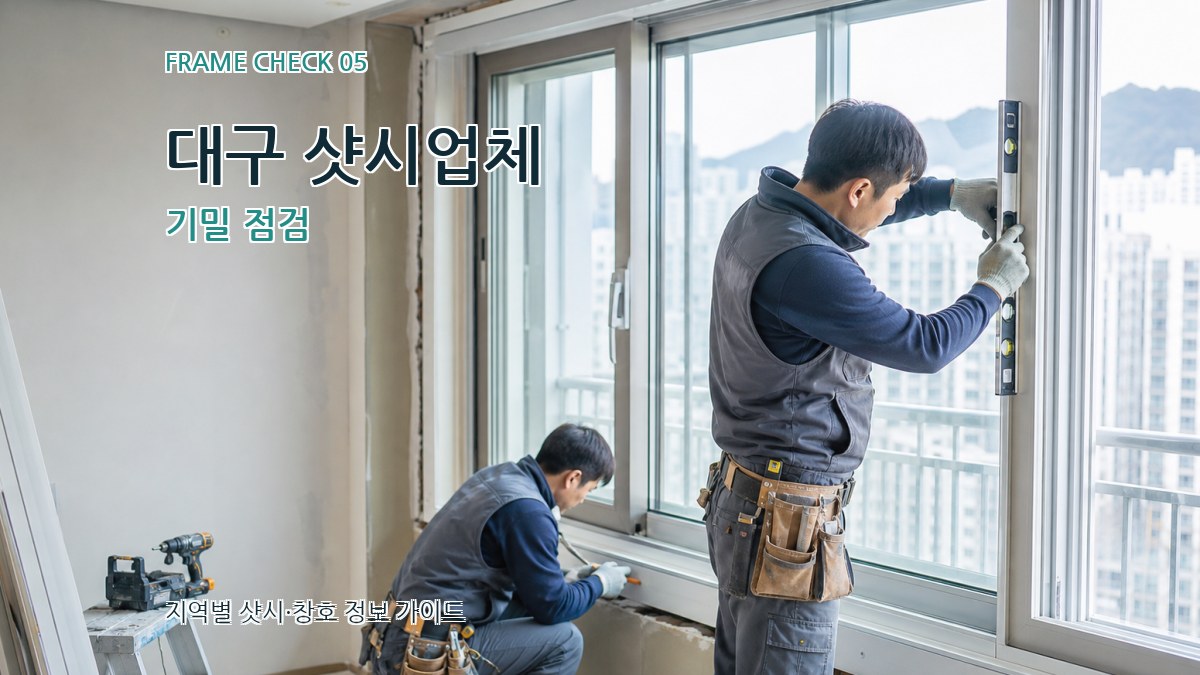 대구 샷시업체 기밀 점검