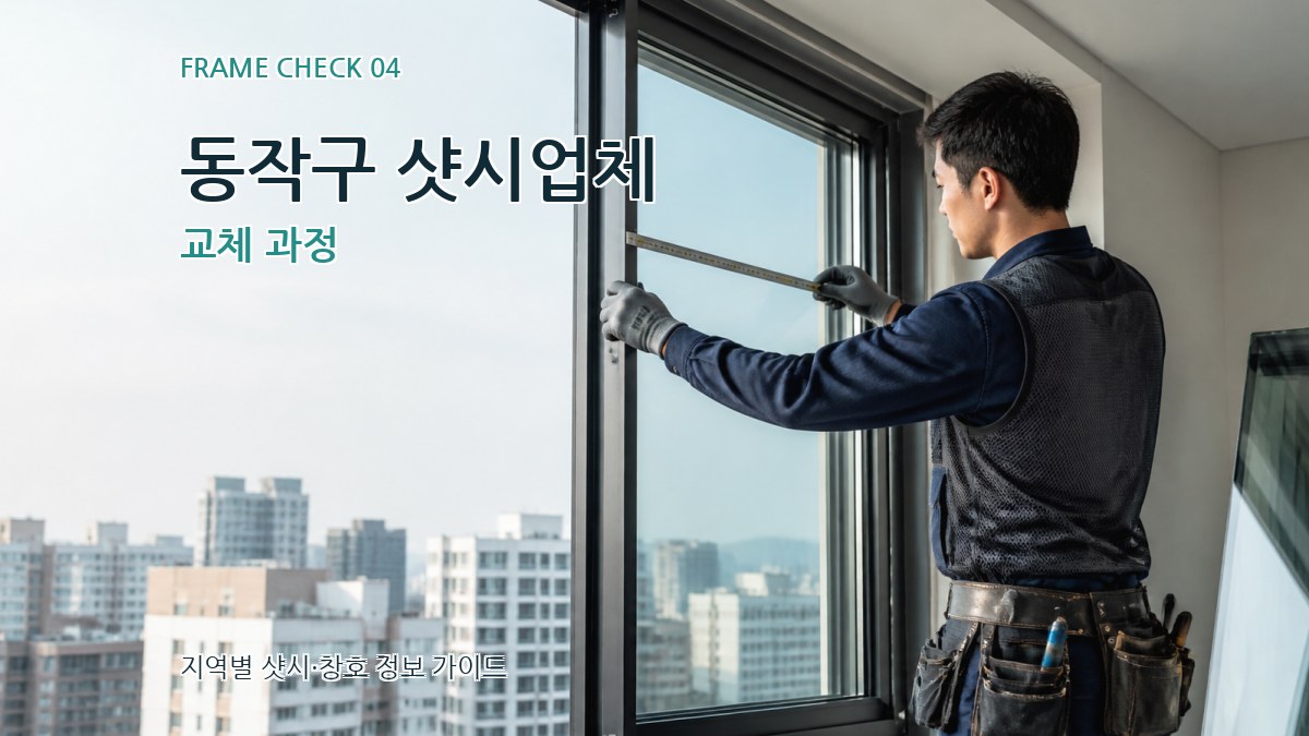 동작구 샷시업체 교체 과정