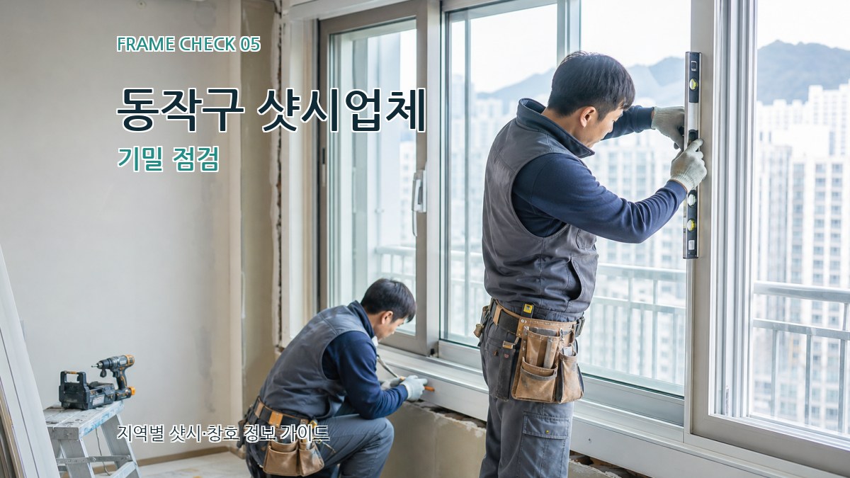 동작구 샷시업체 기밀 점검