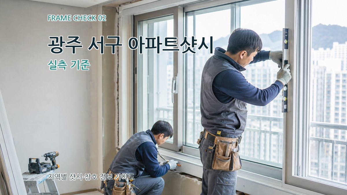 광주 서구 아파트샷시 실측 기준