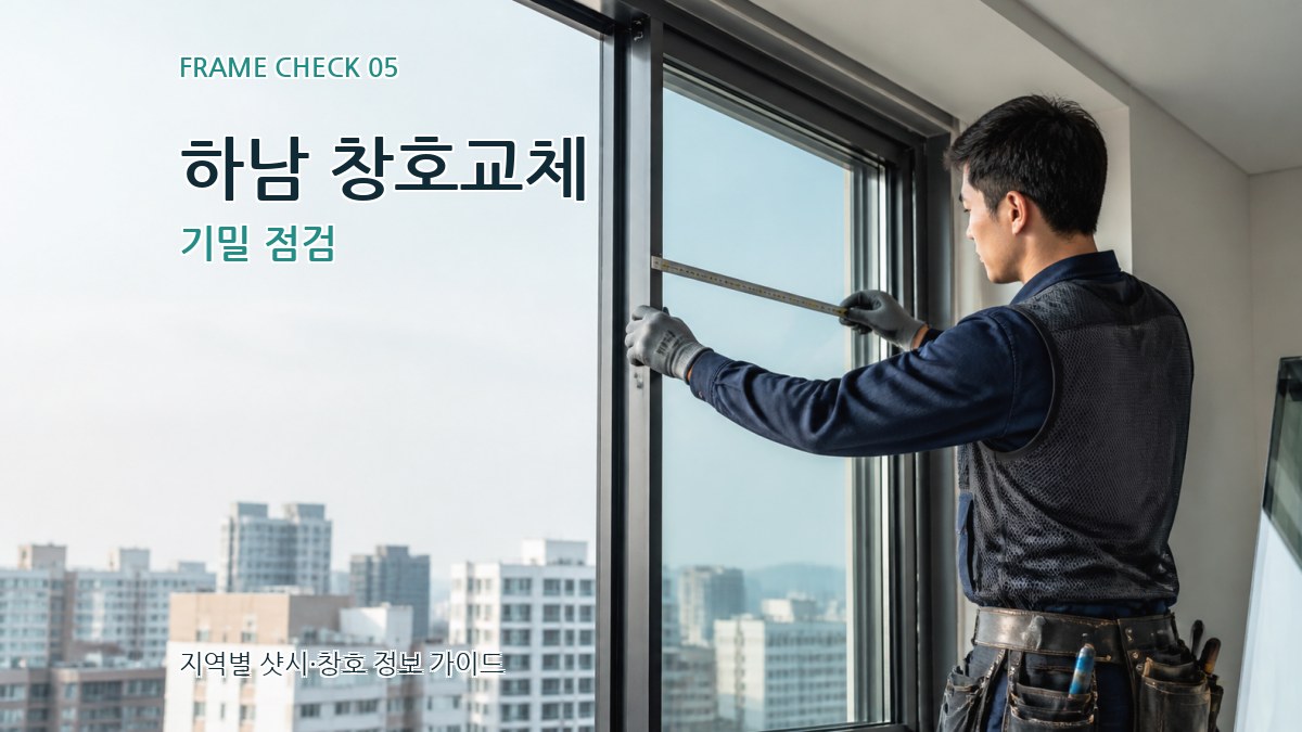 하남 창호교체 기밀 점검