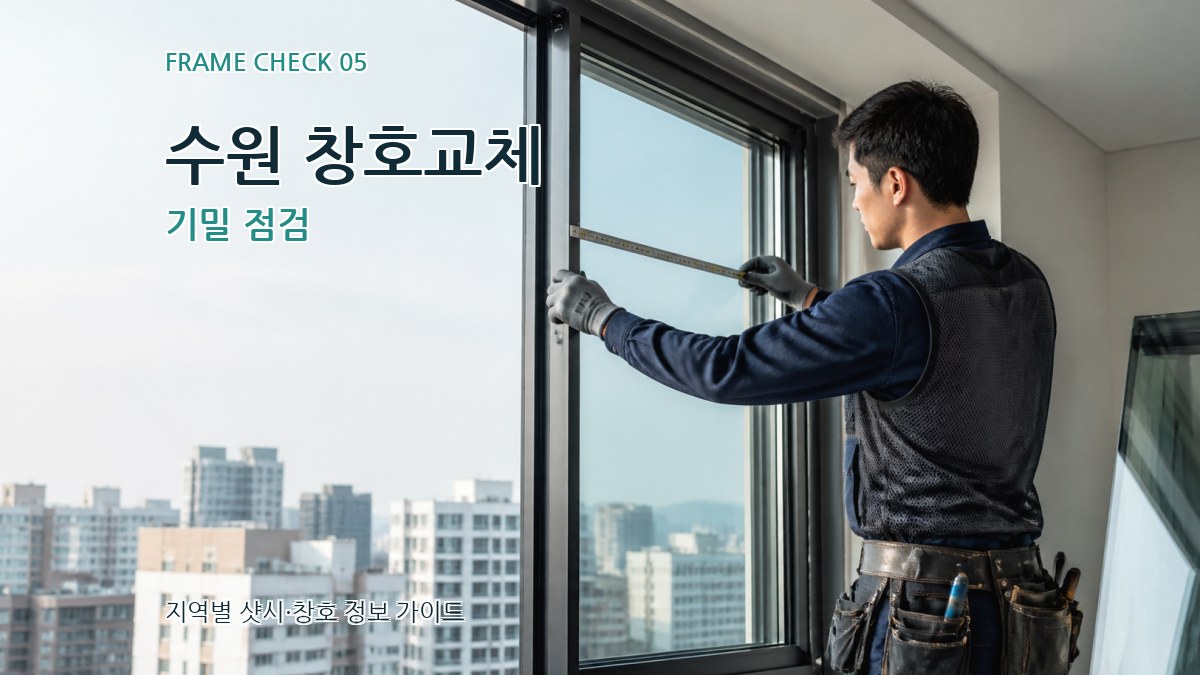 수원 창호교체 기밀 점검