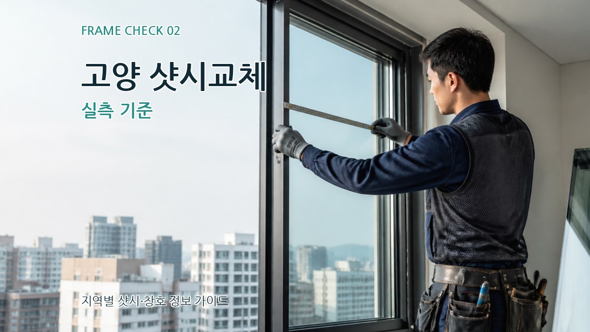 고양 샷시교체 실측 기준