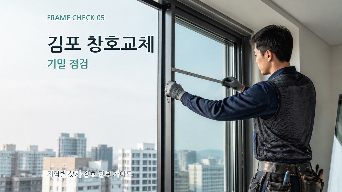 김포 창호교체 기밀 점검
