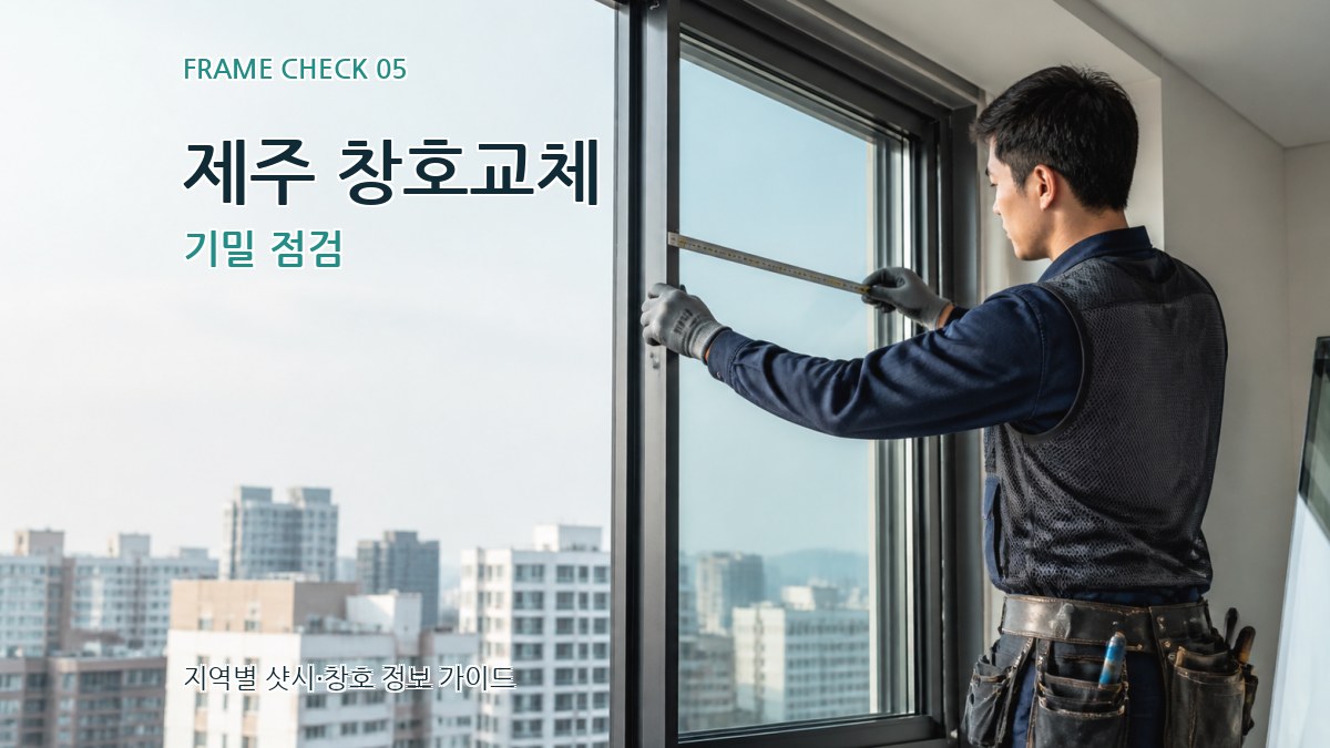 제주 창호교체 기밀 점검