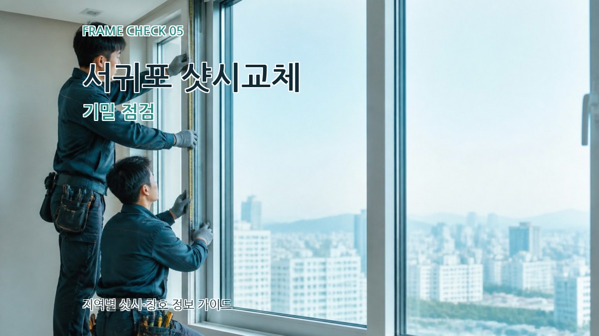 서귀포 샷시교체 기밀 점검