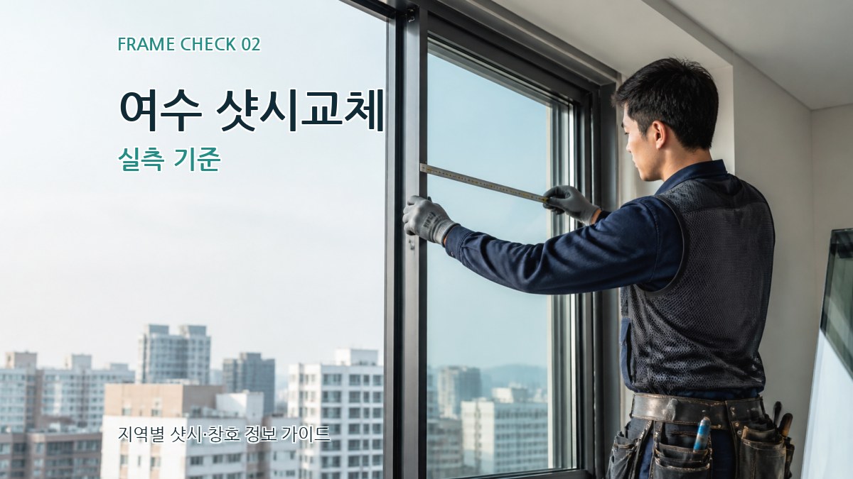 여수 샷시교체 실측 기준