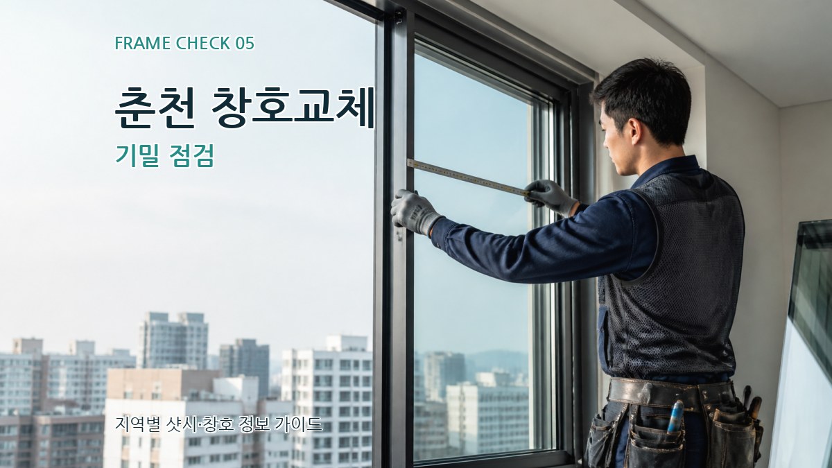 춘천 창호교체 기밀 점검
