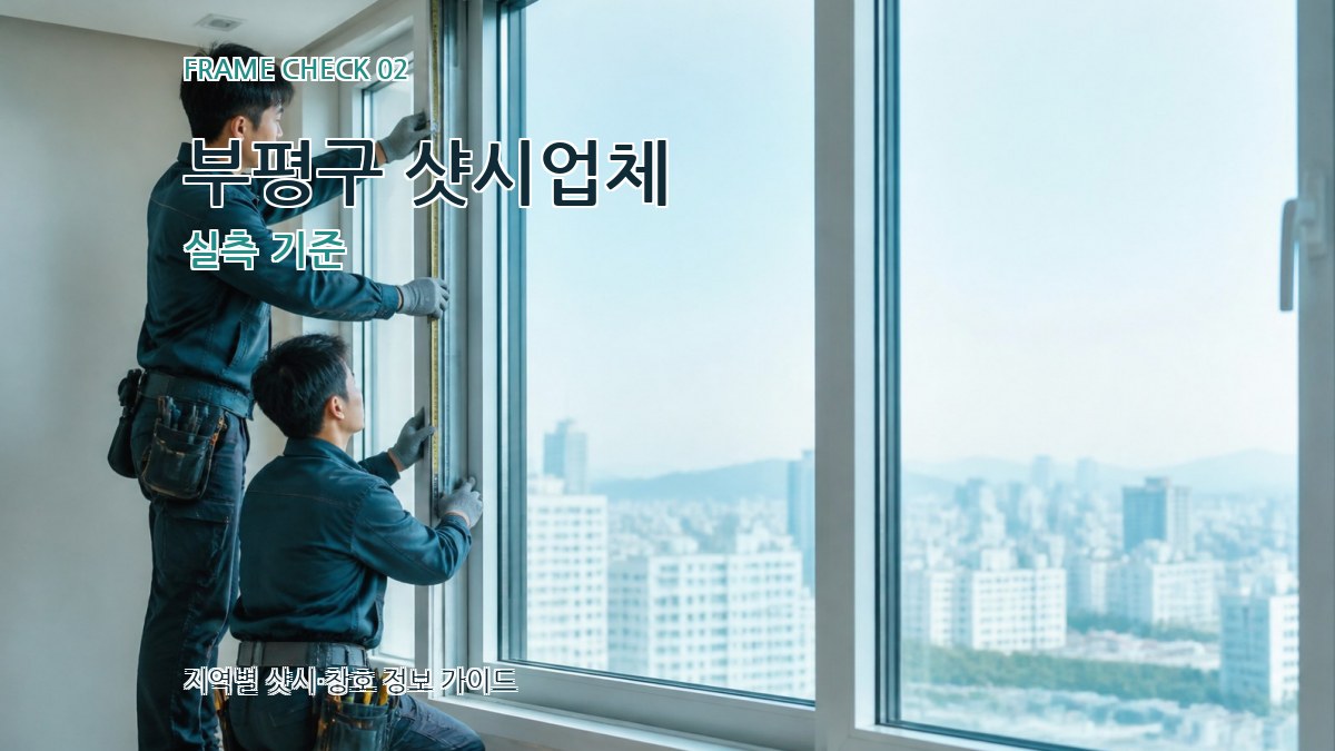 부평구 샷시업체 실측 기준