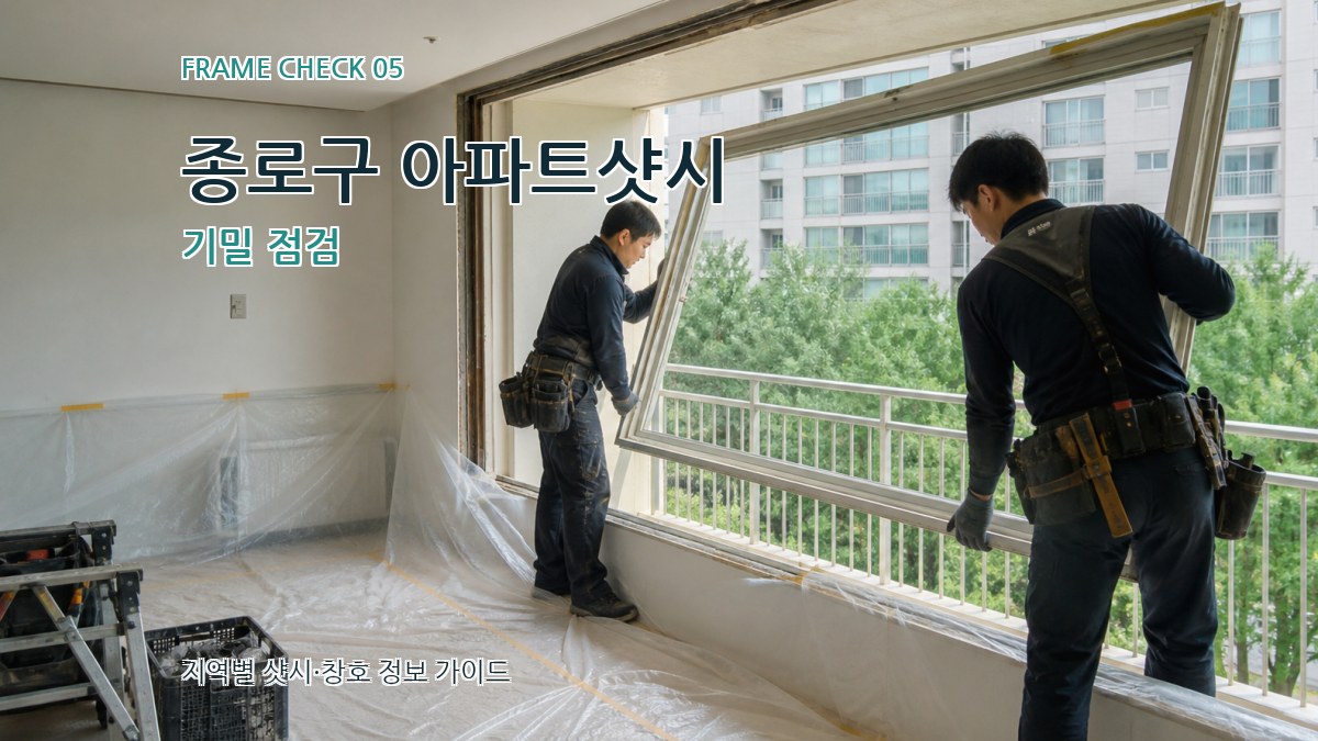 종로구 아파트샷시 기밀 점검