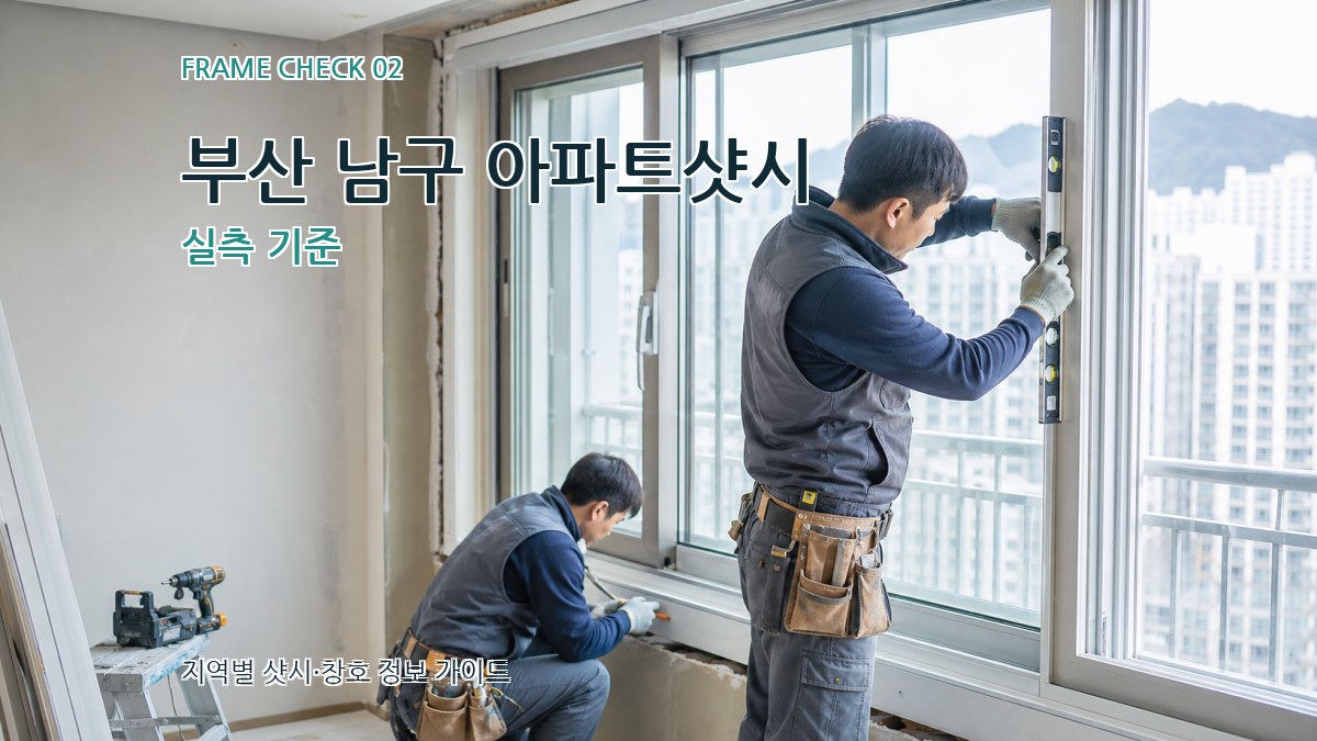 부산 남구 아파트샷시 실측 기준