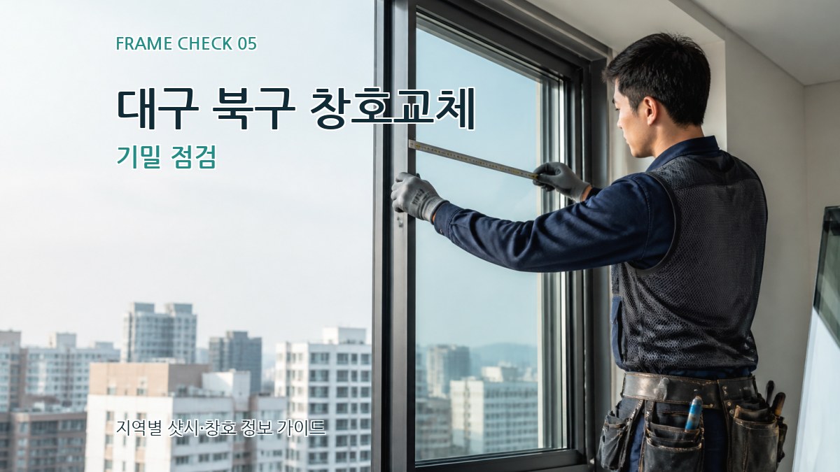 대구 북구 창호교체 기밀 점검