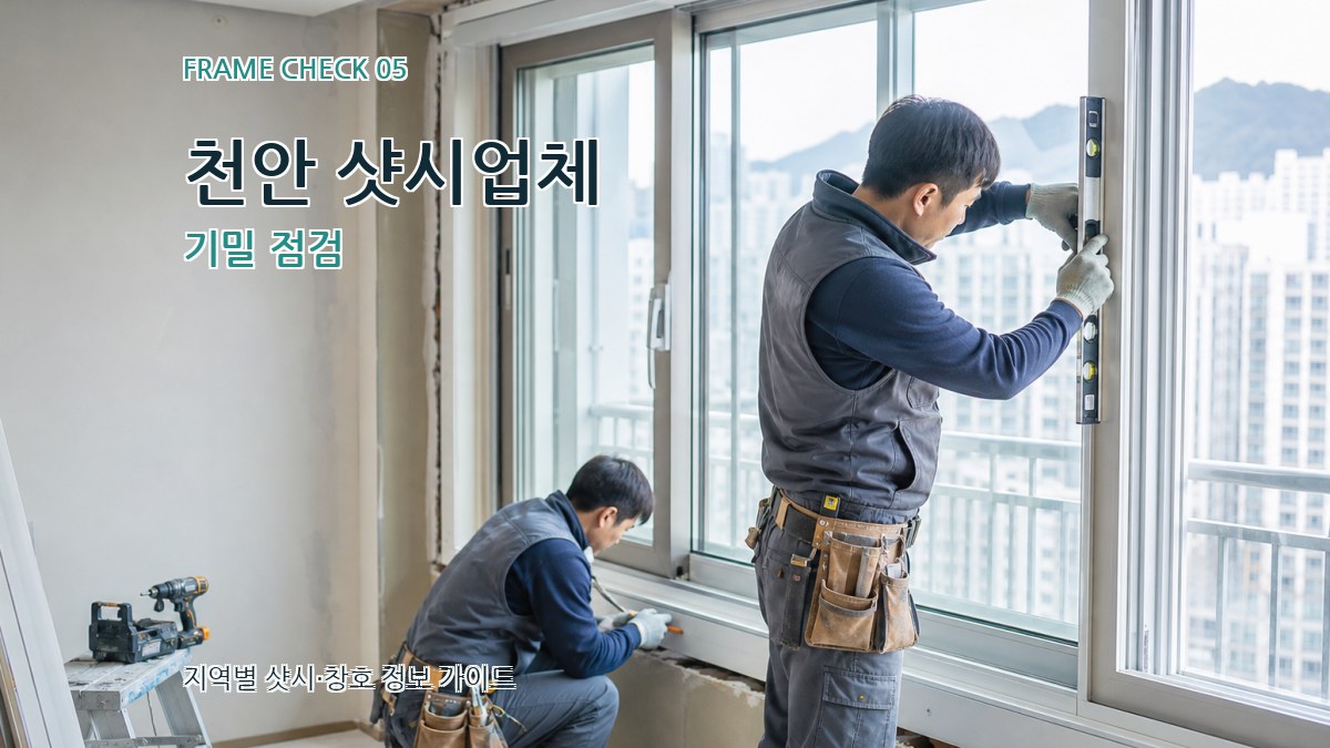 천안 샷시업체 기밀 점검