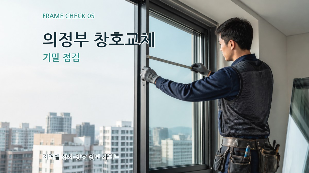 의정부 창호교체 기밀 점검
