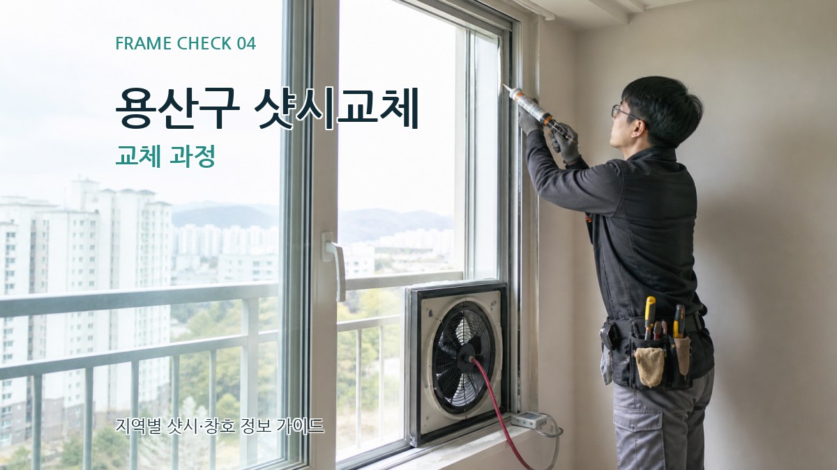 용산구 샷시교체 교체 과정