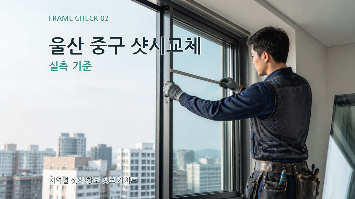 울산 중구 샷시교체 실측 기준