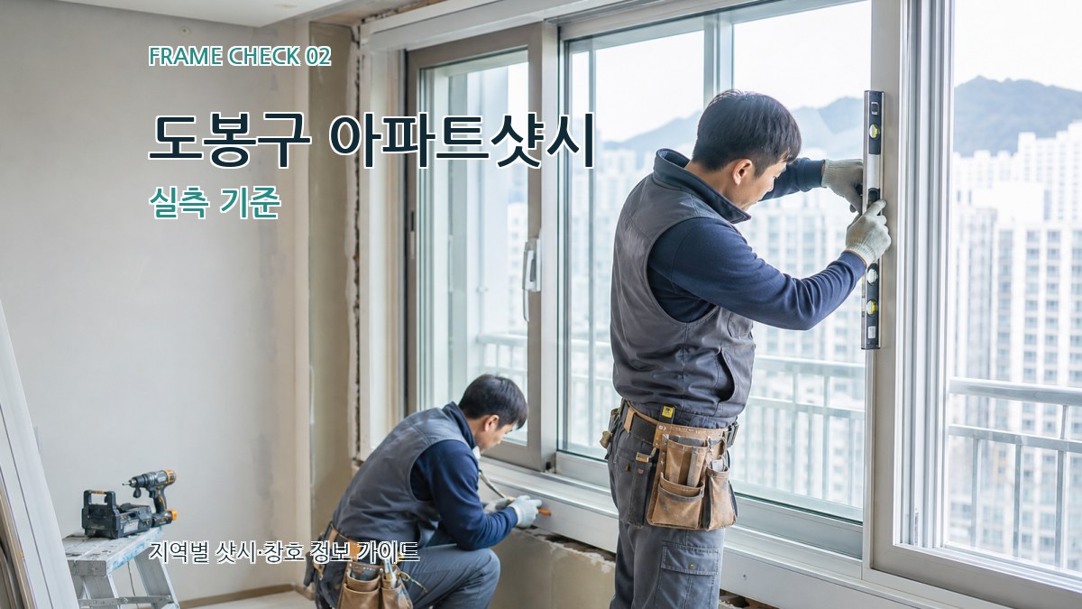 도봉구 아파트샷시 실측 기준