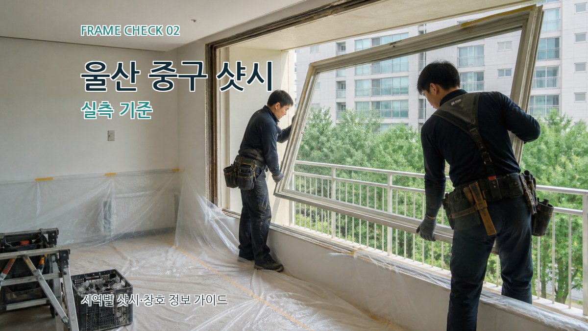 울산 중구 샷시 실측 기준