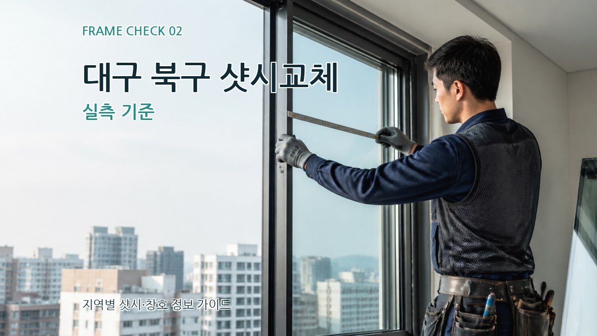 대구 북구 샷시교체 실측 기준