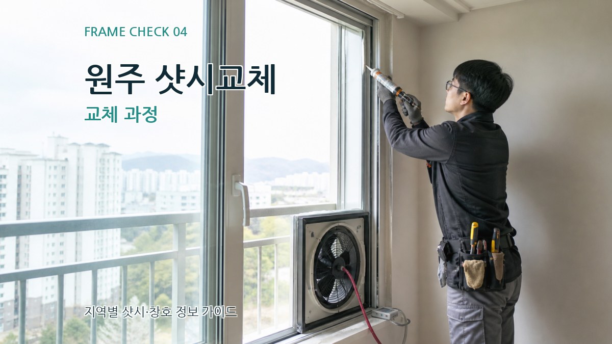 원주 샷시교체 교체 과정