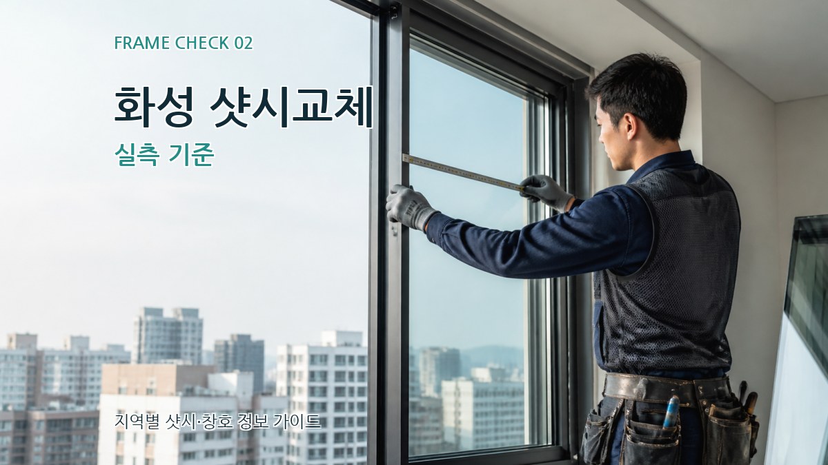 화성 샷시교체 실측 기준