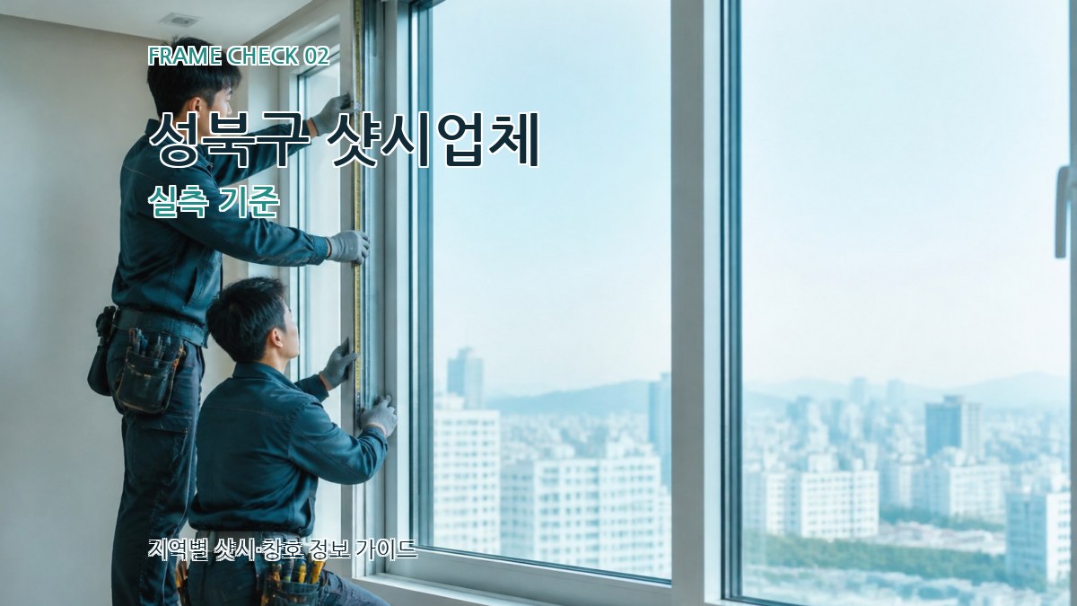성북구 샷시업체 실측 기준
