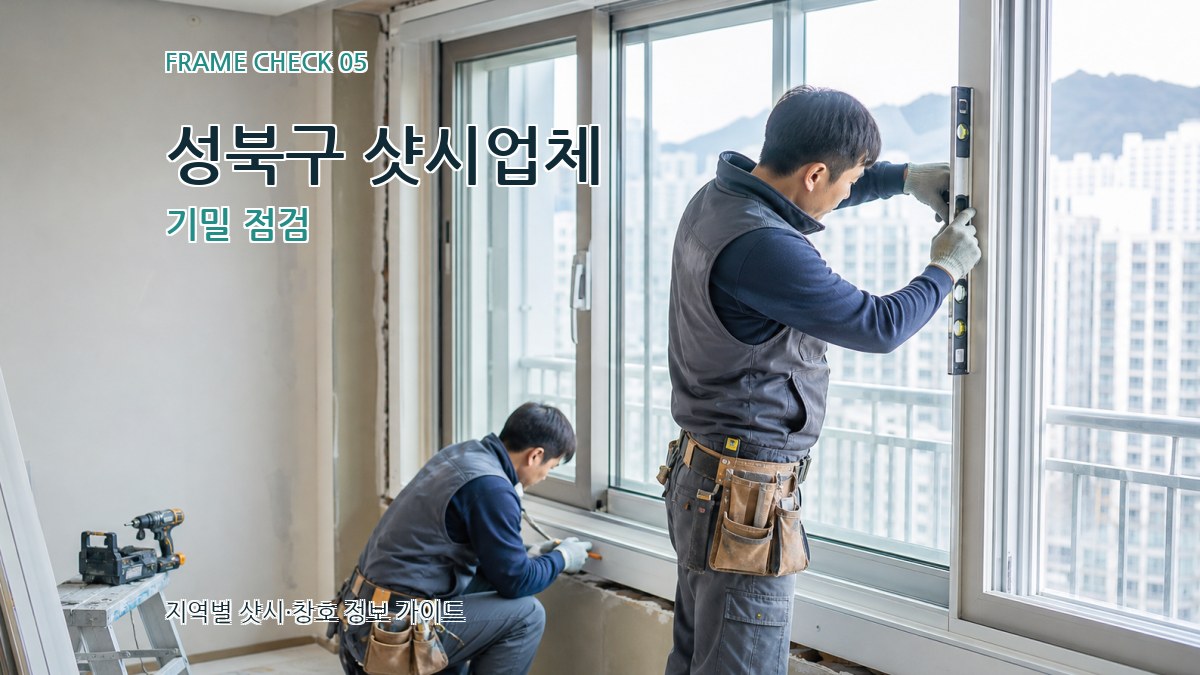 성북구 샷시업체 기밀 점검