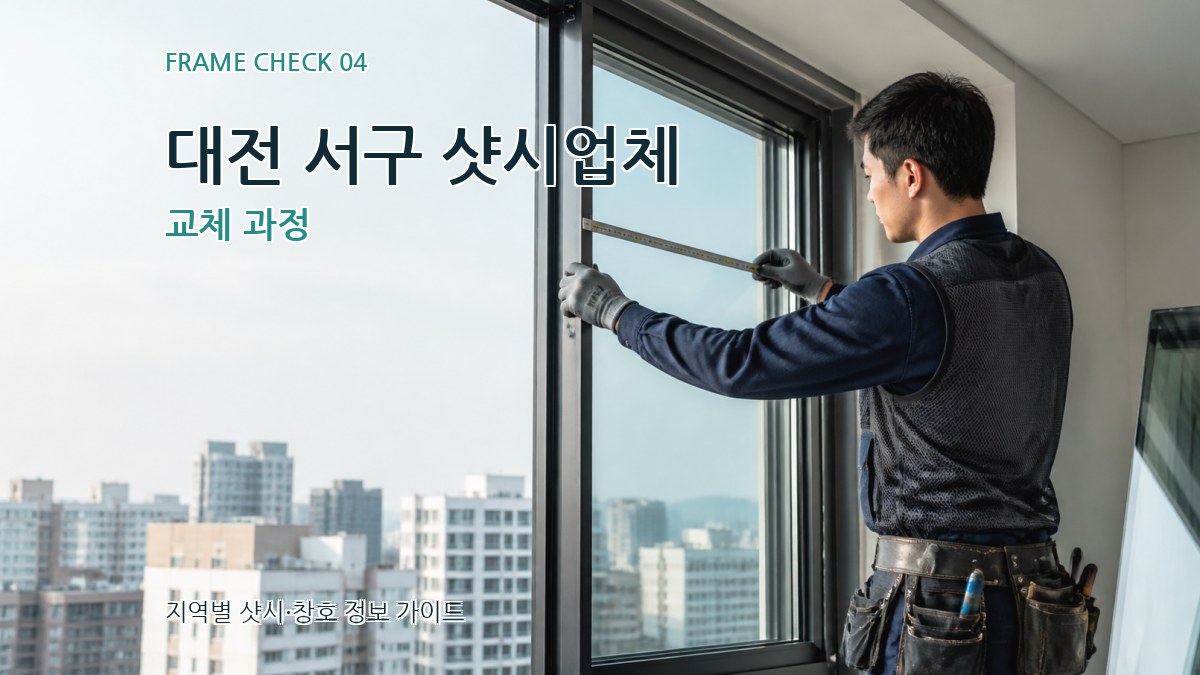 대전 서구 샷시업체 교체 과정