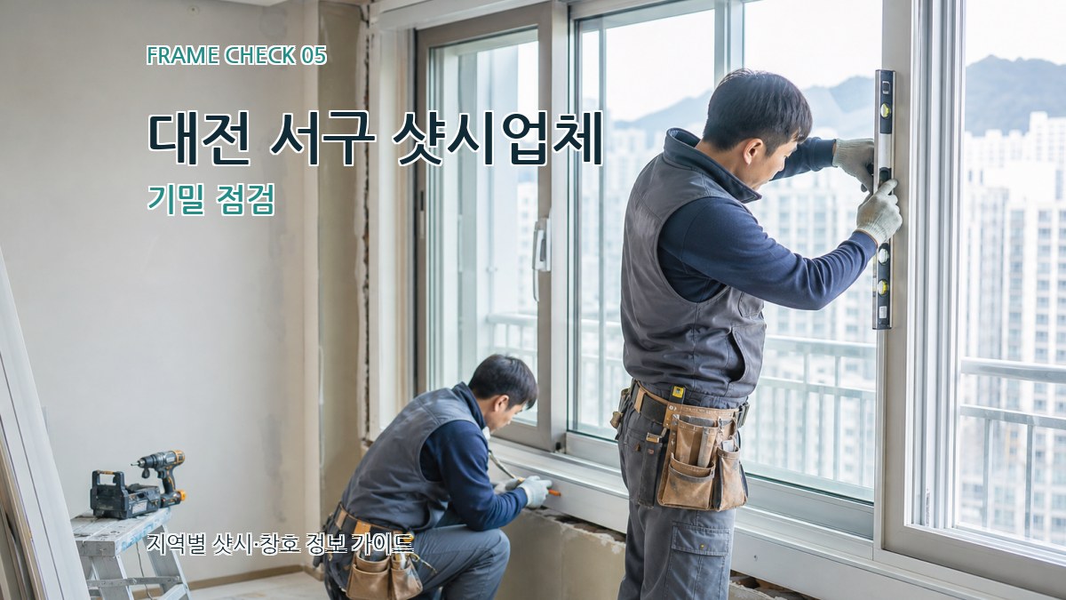 대전 서구 샷시업체 기밀 점검