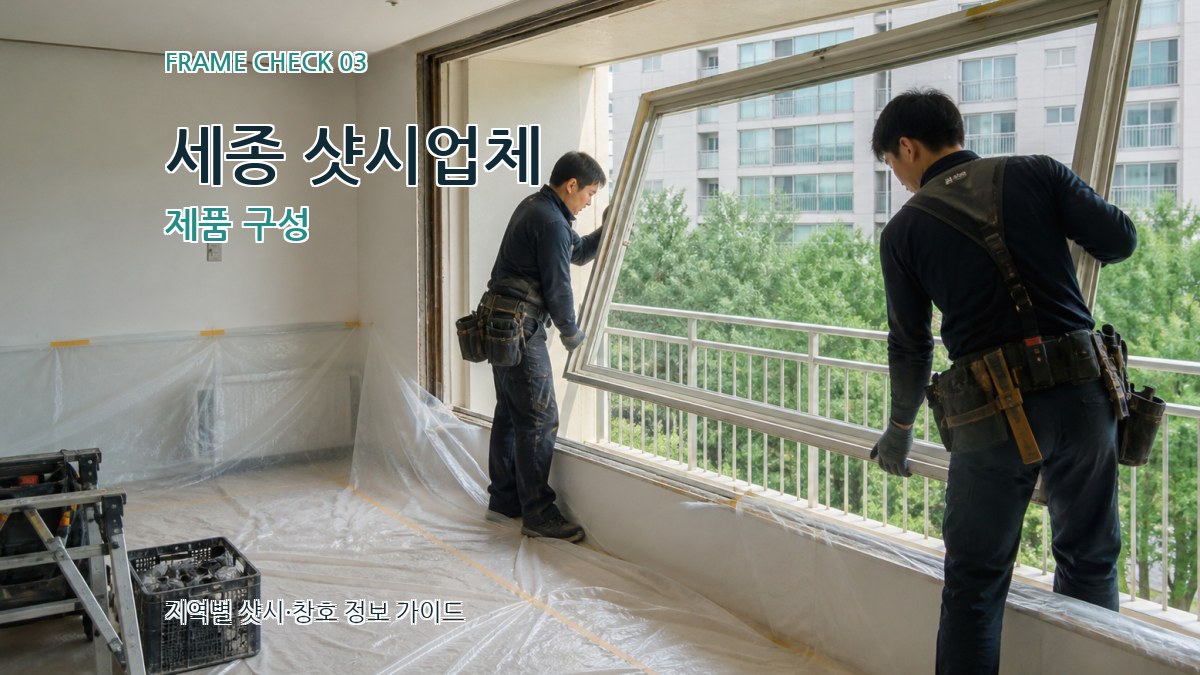 세종 샷시업체 제품 구성