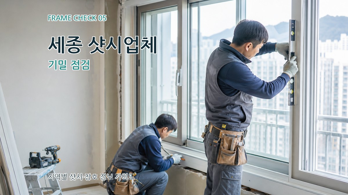 세종 샷시업체 기밀 점검
