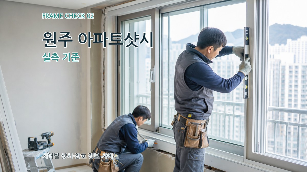 원주 아파트샷시 실측 기준